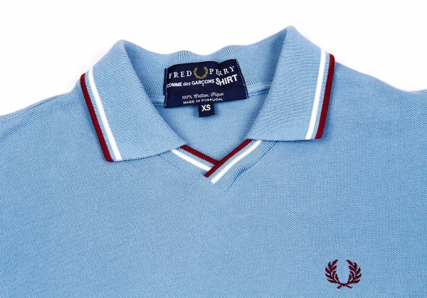 COMME des GARCONS SHIRT FRED PERRY Polo Shirt Blue XS | PLAYFUL