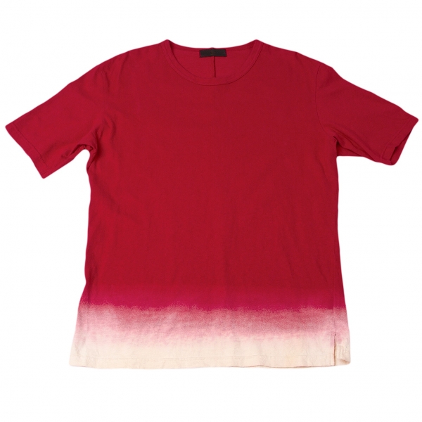 ワイズフォーメンY's for men 製品染めTシャツ 赤ピンク2