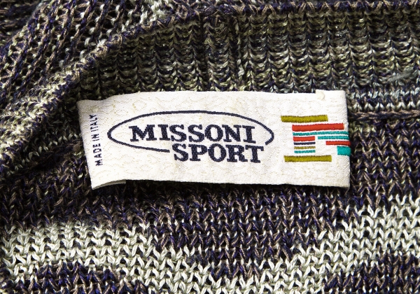 MISSONI SPORT Zigzag Stripe Knit Sweater (Jumper) Navy,Sky blue ...