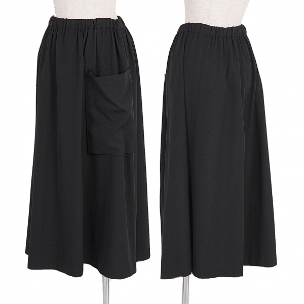 【SALE】アルファスピンALFASPIN ウールギャバポケットデザインスカート 黒M