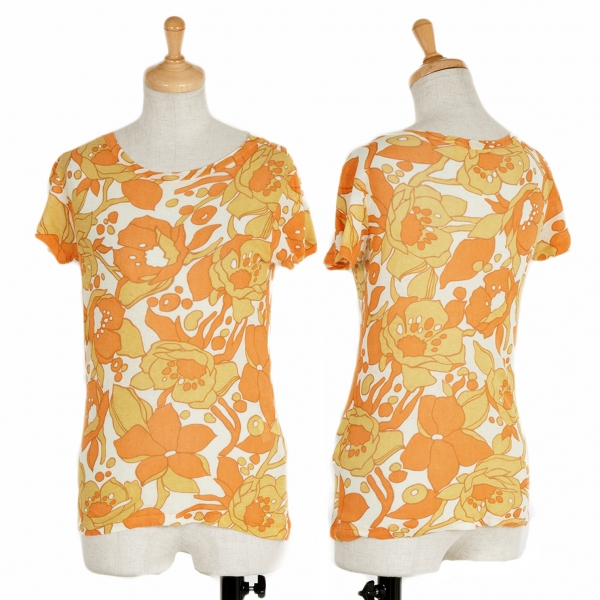 【SALE】ワイズY's フラワープリントTシャツ オレンジカラシ他3