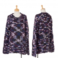  LIMI feu Acrylic Wool Knit Sweater (Jumper) Purple,Blue S