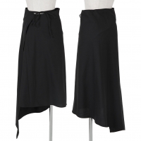 Jean-Paul GAULTIER FEMME Asymmetrical Wrap Skirt Black 40
