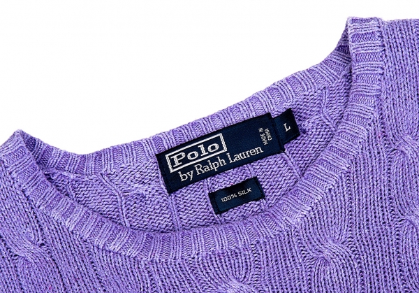 POLO RALPH LAUREN Silk Knit Sweater (Jumper) Purple L | PLAYFUL