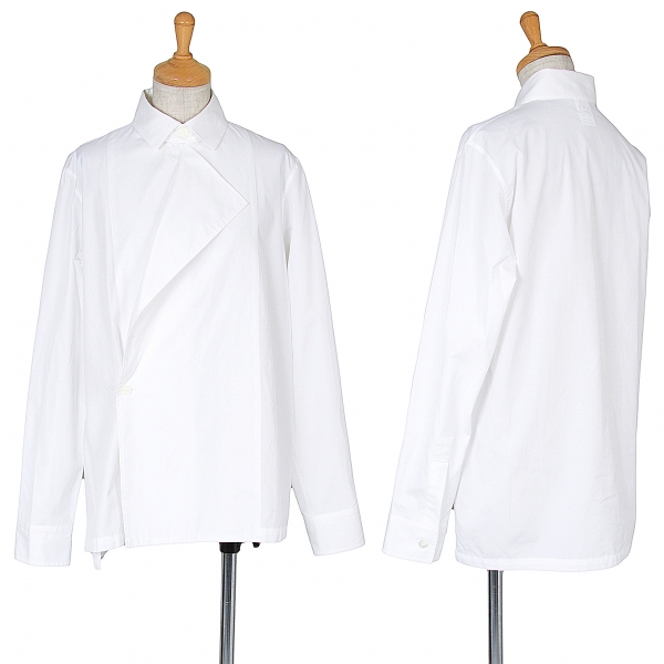 【SALE】ワイズY's ラップデザインコットンシャツ オフ3
