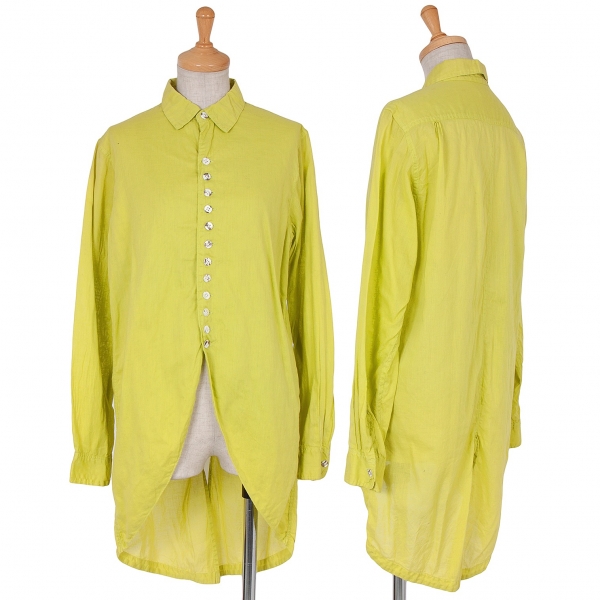 キャピタルKAPITAL コットンフィッシュテールシャツ 黄緑S