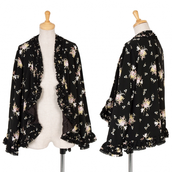 KANEKO ISAO Floral Pattern Jacket Black S-M | PLAYFUL