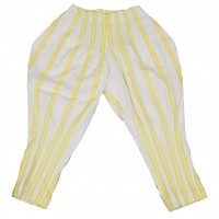  ISSEY MIYAKE Stripe Design Pants (Trousers) White,Yellow 2