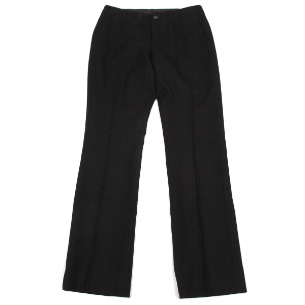 GUCCI Wool Button-Fly Pants (Trousers) Black 40 | PLAYFUL