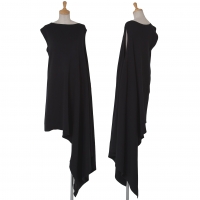  Yohji Yamamoto FEMME Asymmetrical Long Dress Black M