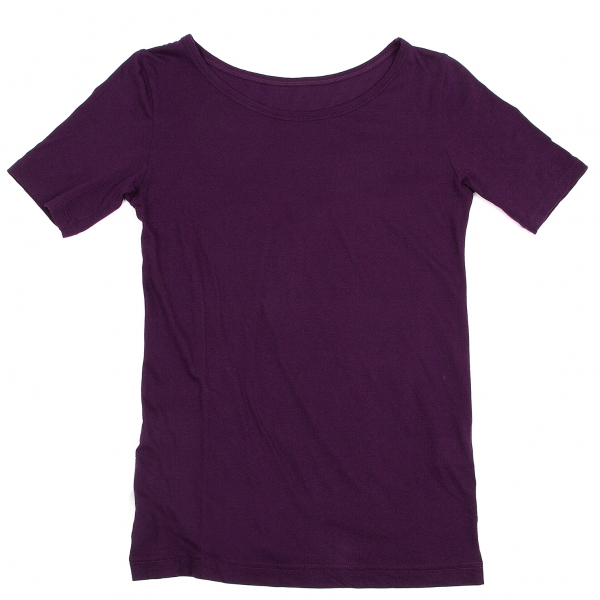 ワイズY's コットンベーシックTシャツ 紫2