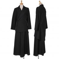  Yohji Yamamoto FEMME Deformation Jacket & Skirt Black 3.1