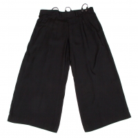  Y's Suspender Loop Design Rayon Wide Pants (Trousers) Black 3