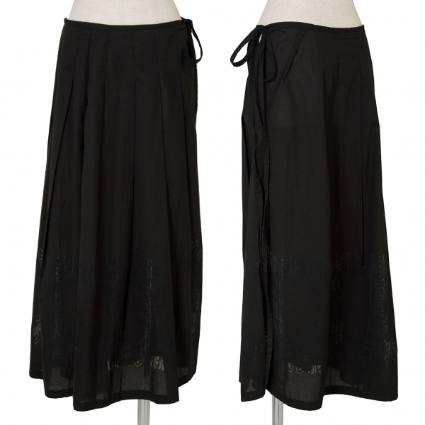 ワイズY's オパール加工シースループリーツスカート 黒3