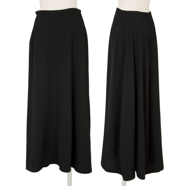 【SALE】ワイズY's ウールギャバデザインロングスカート 黒M