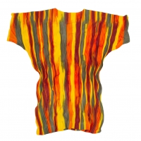  ISSEY MIYAKE MEN Stripe Short Sleeve T Shirt Multi-Color 1
