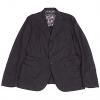 COMME des GARCONS HOMME Wool Striped Jacket Charcoal L