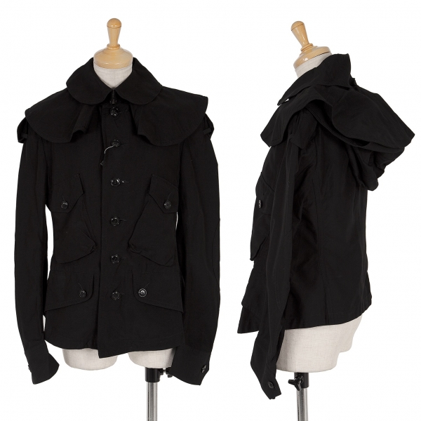 新品！ワイズY's 付け襟デザインジャケット 黒2