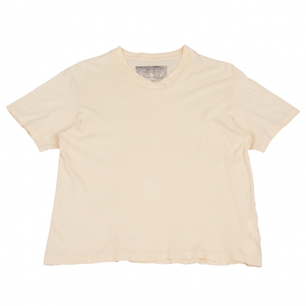 【SALE】ワイズY's ロゴバックプリントVネックTシャツ クリーム3