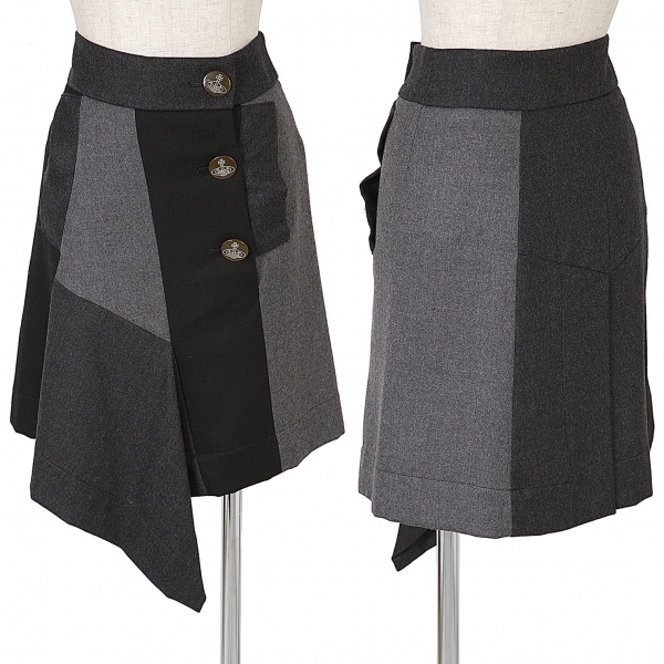 ヴィヴィアンウエストウッド タータンチェック ランダム裾 スカート