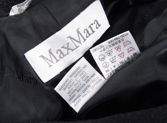 マックスマーラ　max mara 白タグ　タートルワンピース　黒　ブラック　36