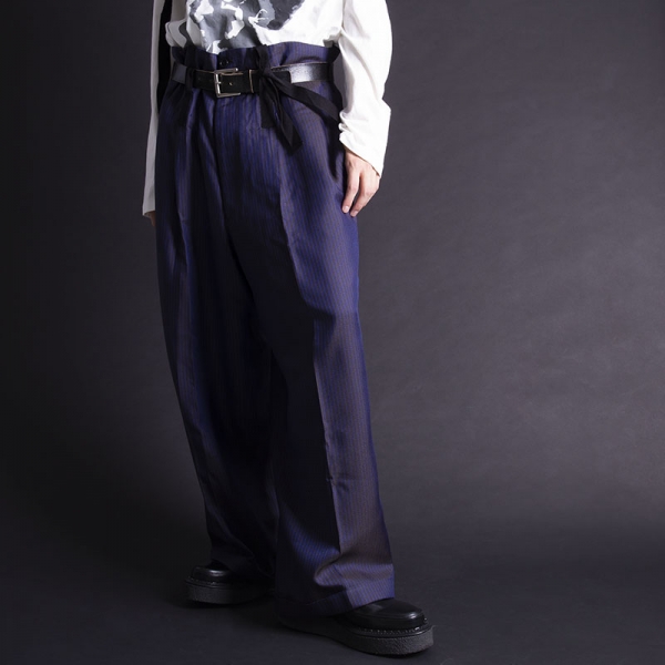 Yohji Yamamoto POUR HOMME Suspender Wide Pants (Trousers) Navy 
