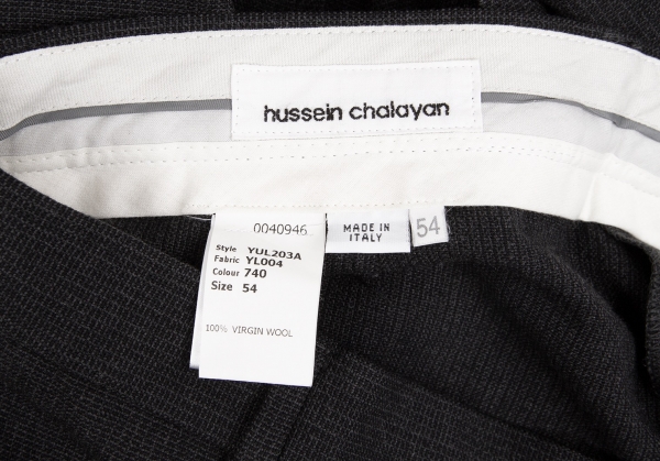 Hussein Chalayan Wool One Tack Dress Pants (Trousers) Charcoal 54 ...