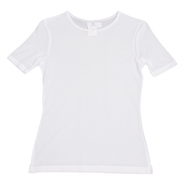 ワイズY's ナイロンシースルーTシャツ 白3