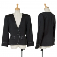  GIVENCHY No-collar Piping Wool Jacket Black 12