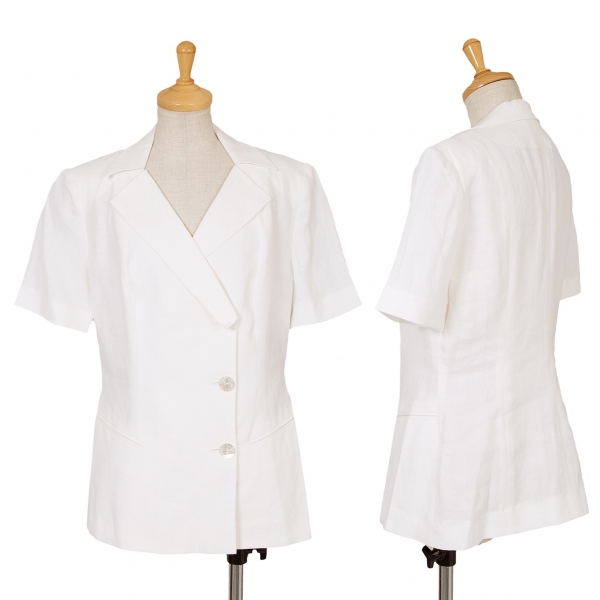 short white linen jacket
