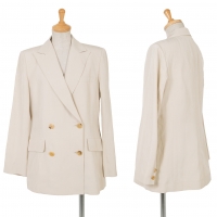  YOSHIE INABA L'EQUIPE Silk Linen Double Jacket Beige 9