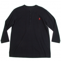  Papas Cotton Linen Henley  Long Sleeve T Shirt (Jumper) Navy 48M