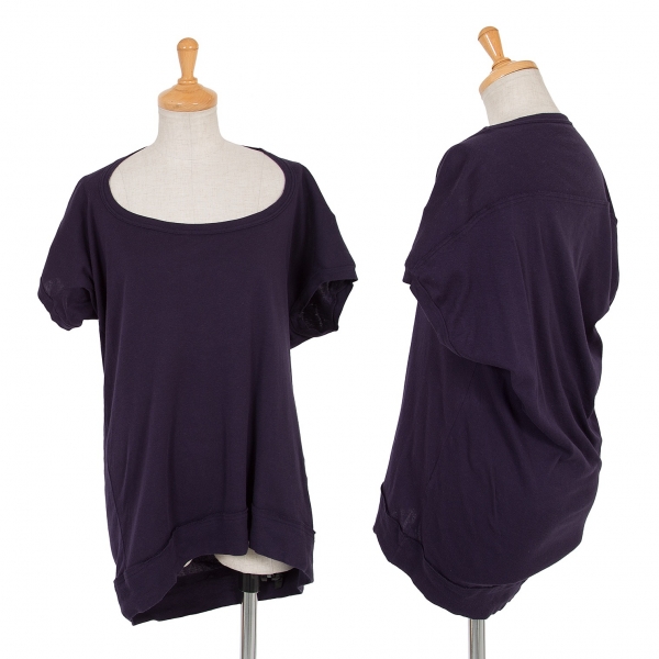 【SALE】ワイズY's ボックスシルエット変形Tシャツ 紫2