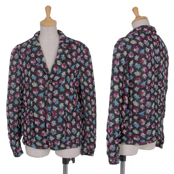 tricot COMME des GARCONS Floral Printed Jacket Black,Multi-Color S 