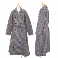 tricot COMME des GARCONS Tweed Houndstooth Coat Grey M