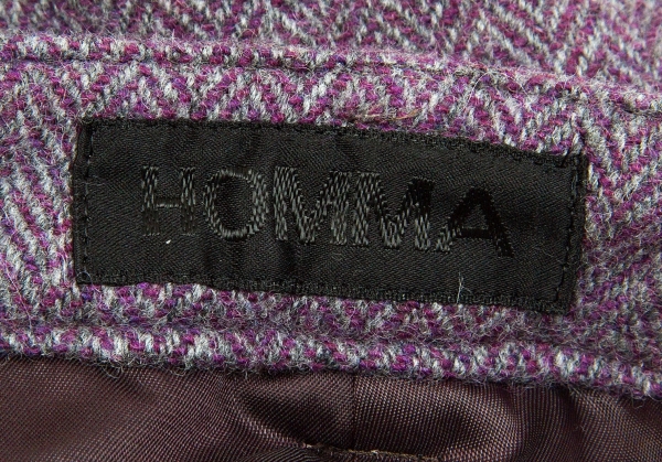 HOMMA Herringbone Straight Pants (Trousers) Purple S-M