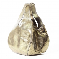  HIROKO KOSHINO Metalic Hand Bag Gold 