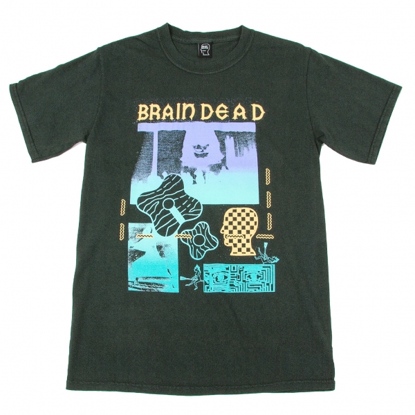 ブレイン デッド BRAIN DEAD プリントTシャツ/DSM モスグリーンS