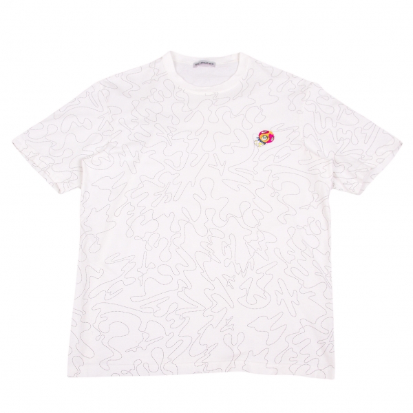 イッセイミヤケメン×村上隆 ISSEY MIYAKE MEN Takashi Murakami ポジきのこ刺繍Tシャツ 白L