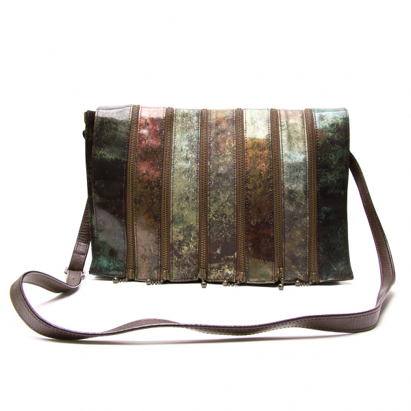 Jean-Paul GAULTIER Zip Design Shoulder Bag Green | PLAYFUL