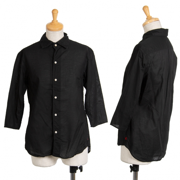 【SALE】45rpm& 製品染め薄手コットンシャツ 黒1
