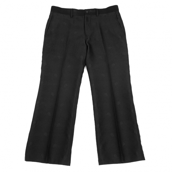 tricot COMME des GARCONS Flowered Jacquard Pants (Trousers) Black M