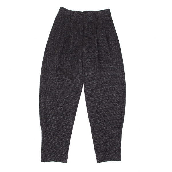 ISSEY MIYAKE MEN Wool Tweed Pants (Trousers) Charcoal M-L | PLAYFUL