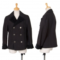  tricot COMME des GARCONS Velvet Switching Striped Jacket Brown S