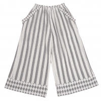  ISSEY MIYAKE me Striped Weave Pants (Trousers) White,Grey S-M