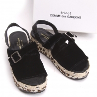  tricot COMME des GARCONS Side Leopard Sandal Black US5.5