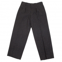  ISSEY MIYAKE MEN Pencil striped Wool Pants (Trousers) Charcoal XL