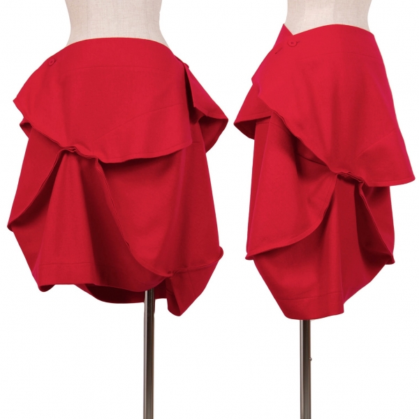 【SALE】イッセイミヤケISSEY MIYAKE 132 5. 円形カットウールスカート 赤3