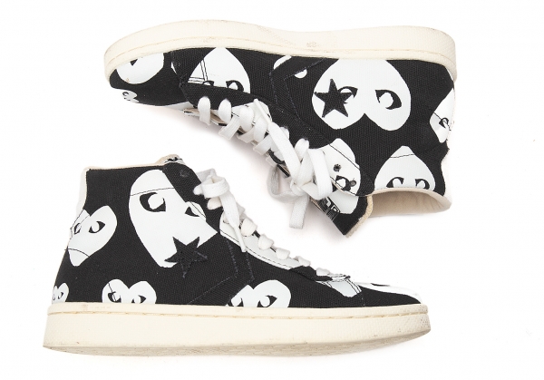 black and white cdg converse