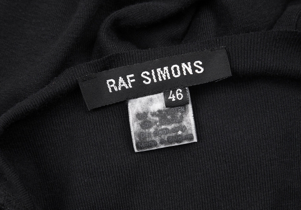 ラフシモンズ RAF SIMONS 切りっぱなしロングタンクトップ 黒46